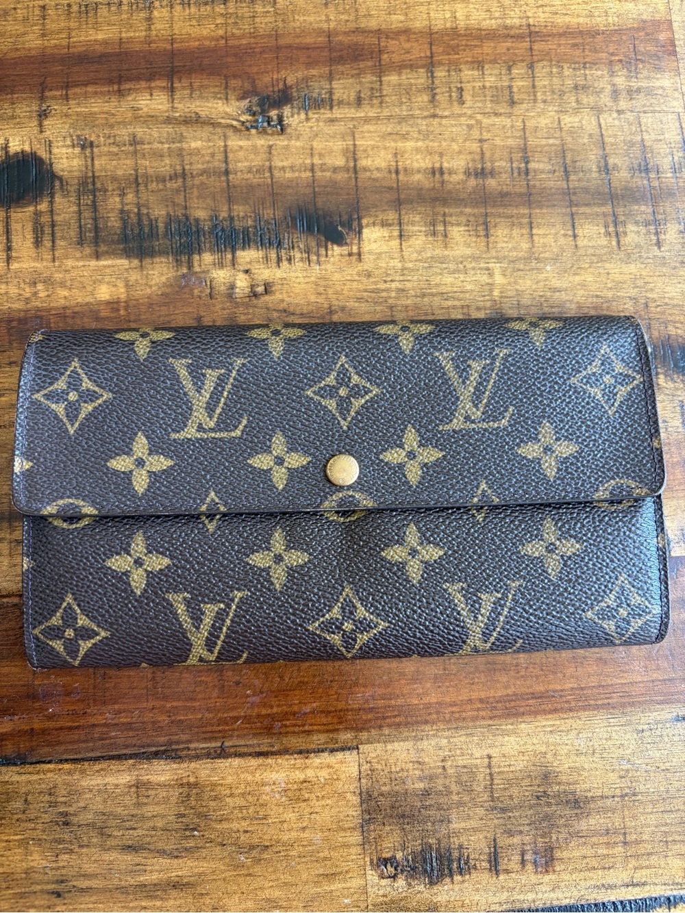 LV Monogram Canvas Sarah wallet